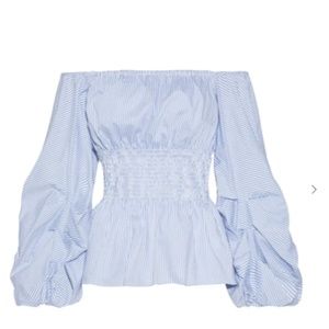 Petersyn "Ashley" Off-the-Shoulder Puff Sleeve Top